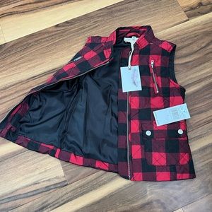 Quilter buffalo print toddler vest
